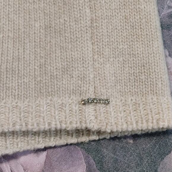 Lafayette 148 Sleeveless Midi Sweater Dress Wool Blend Turtleneck Beige Womens S - Picture 8 of 9